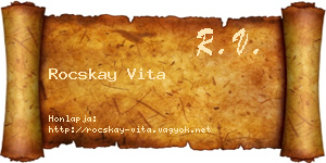 Rocskay Vita névjegykártya